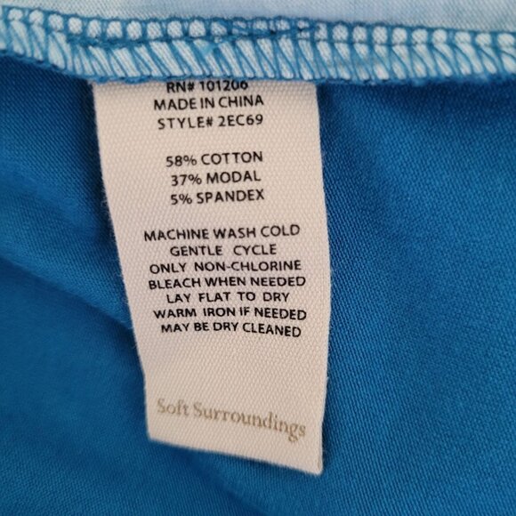 Soft Surroundings Womens Floral Print Top Size S Multicolor Tropical Summer NWT - Picture 7 of 7